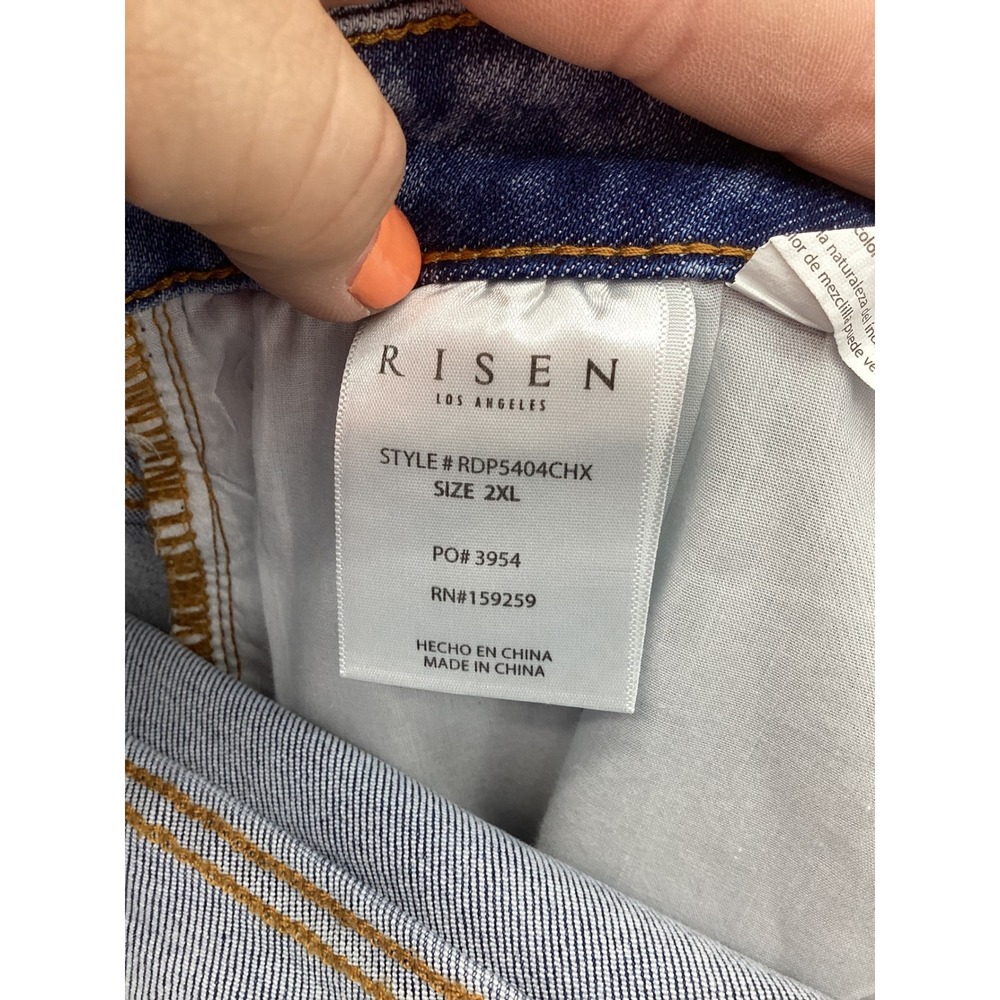 Risen Jeans Los Angeles Womens 2XL Medium Wash High Rise Flare RDP5404CHX NWT - Picture 6 of 7